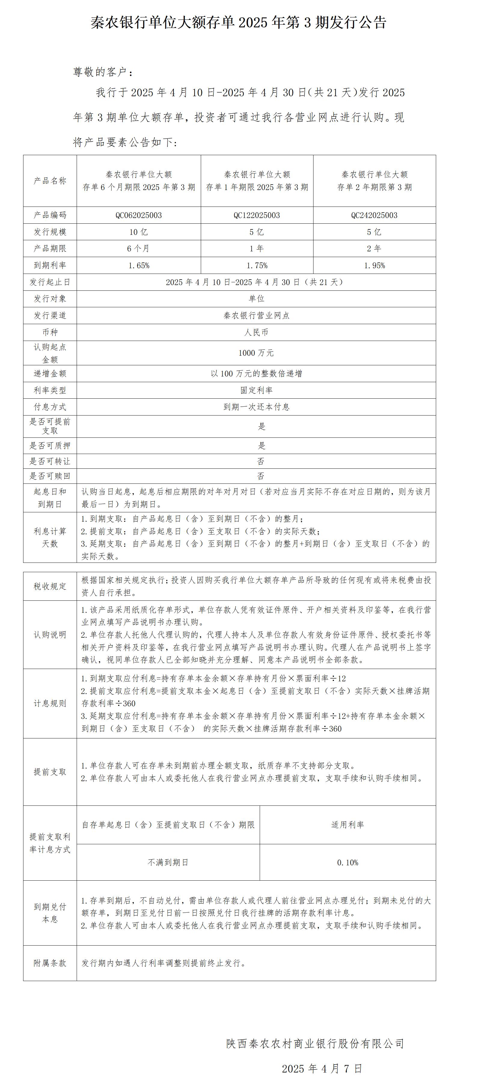 秦农银行单位大额存单2025年第3期发行公告2025.4.7_01.jpg